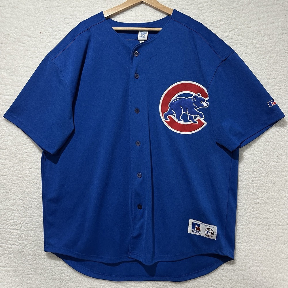 Vintage Russell Athletic Chicago Cubs Walking‎ Bear Baseball Jersey Size 2X